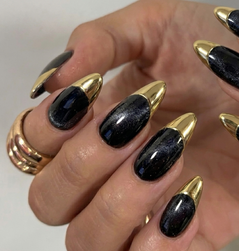 Black Gold Nail Art
